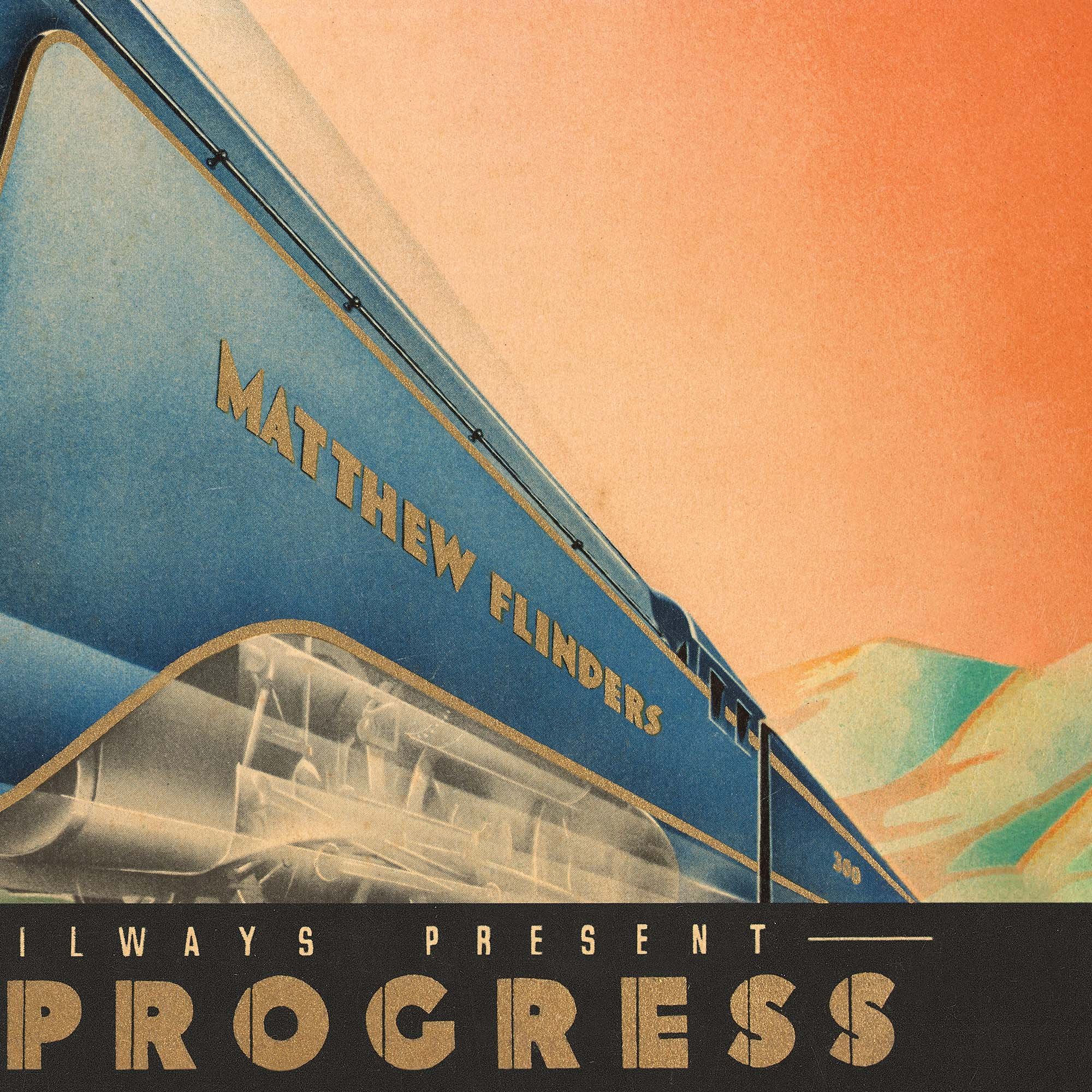 The Victorian Railways present Spirit of Progress 1937 Poster or